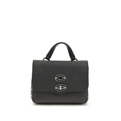 Zanellato Black Calf Leather Bos Taurus Handbag