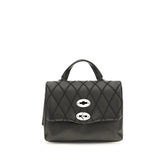 Zanellato Black Calf Leather Bos Taurus Shoulder Bag