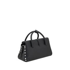 Bolsa de Ombro de Couro Vaca Preta Zanellato Bos Taurus