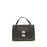 Zanellato Black Calf Leather Bos Taurus Shoulder Bag