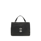 Zanellato Black Calf Leather Bos Taurus Shoulder Bag