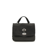 Zanellato Black Calf Leather Bos Taurus Shoulder Bag