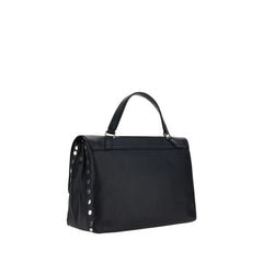 Zanellato Black Calf Leather Bos Taurus Shoulder Bag