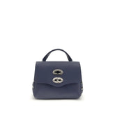 Zanellato Blue Calf Leather Bos Taurus Shoulder Bag