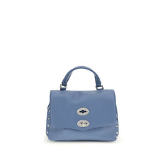 Zanellato Blue Calf Leather Bos Taurus Shoulder Bag