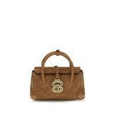 Sac bandoulière Zanellato en veau marron Bos Taurus