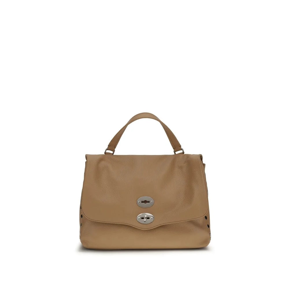 Zanellato Brown Calf Leather Bos Taurus Shoulder Bag