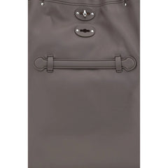 Zanellato Gray Calf Leather Bos Taurus Shoulder Bag