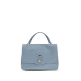 Zanellato Light Blue Calf Leather Bos Taurus Handbag