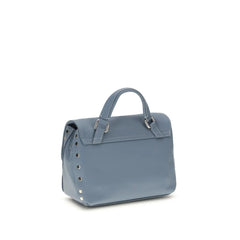 Zanellato Light Blue Calf Leather Bos Taurus Handbag