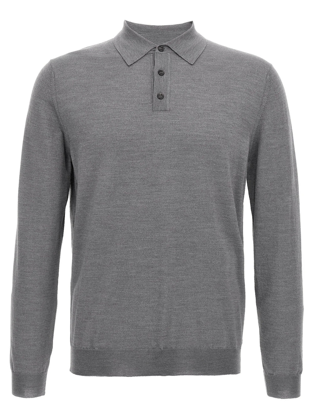 ZANONE Gray Cashmere Polo Shirt