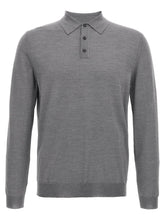 ZANONE Gray Cashmere Polo Shirt