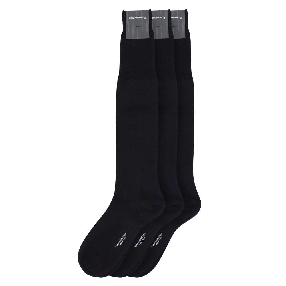 ZEGNA Black Wool Sock - Crew Socks