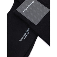 ZEGNA Black Wool Sock - Crew Socks
