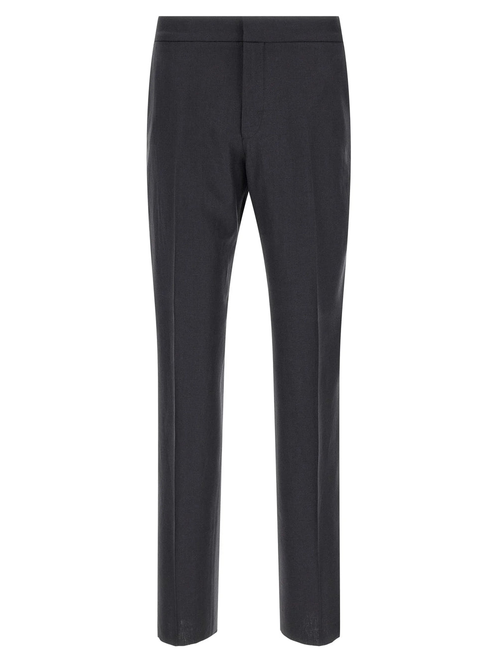 ZEGNA Blue Linen Dress Pants - XXL