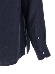 ZEGNA Blue Linen Polo Shirt - XL