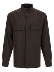 ZEGNA Brown Linen Blouse - M