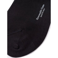 ZEGNA Gray Cotton Sock - Crew Socks