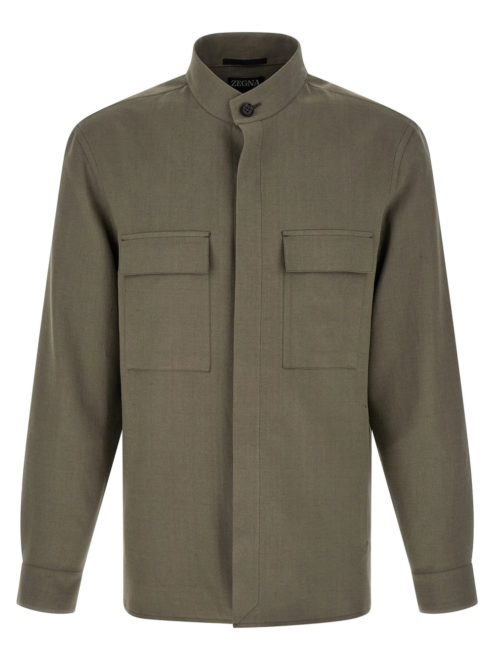 ZEGNA Gray Linen Blouse - S