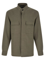 ZEGNA Gray Linen Blouse - S