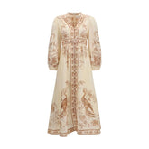 Zimmermann Beige Linen Casual Dress