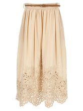 Zimmermann Beige Linen Midi Skirt - 1