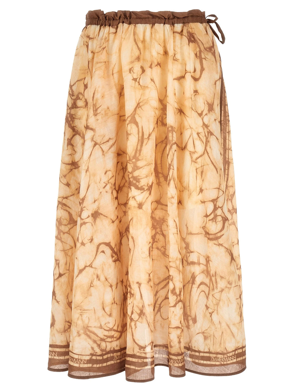 Zimmermann Beige Ramie Midi Skirt - 2