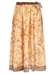 Zimmermann Beige Ramie Midi Skirt - 2