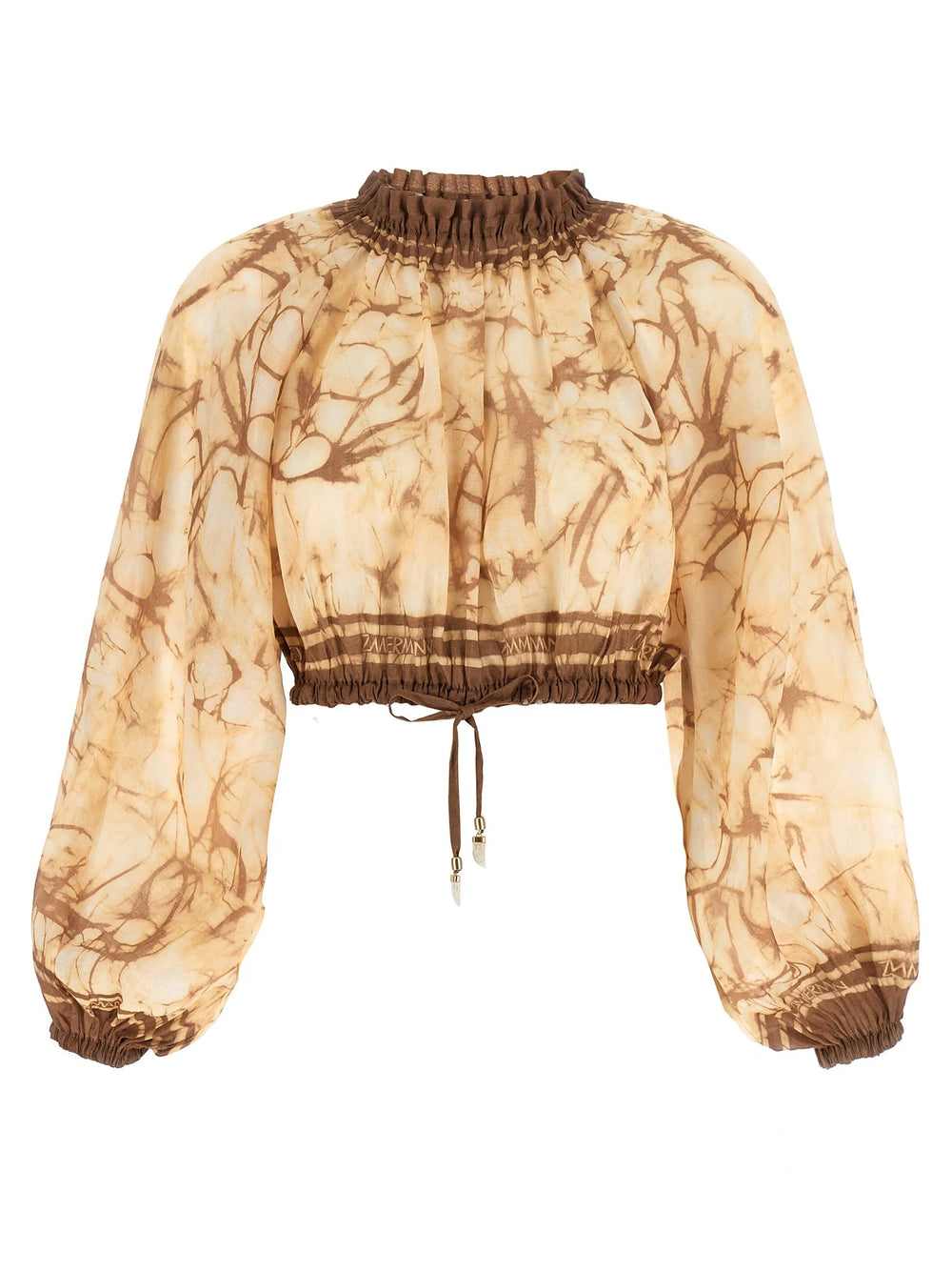 Zimmermann Beige Ramie Pattern Shirt