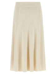 Zimmermann Beige Viscose Midi Skirt - 1