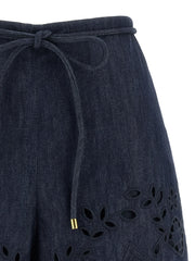 Zimmermann Blue Cotton Bermuda Shorts