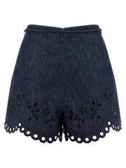 Zimmermann Blue Cotton Bermuda Shorts