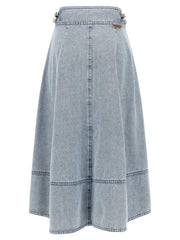 Zimmermann Blue Cotton Midi Skirt - 2