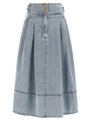 Zimmermann Blue Cotton Midi Skirt - 2
