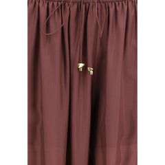 Zimmermann Bordeaux Silk Casual Pants