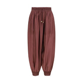 Pantaloni Zimmermann de bumbac burgundy