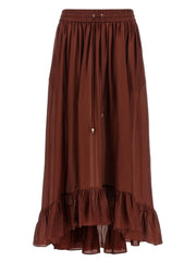 Zimmermann Bordeaux Silk Mini Skirt - 4