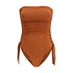 Zimmermann Brown Polyester One-Piece Swimsuit - 2