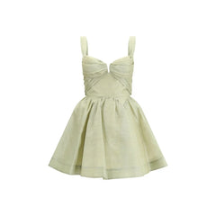 Zimmermann Green Linen Casual Dress