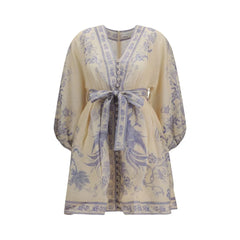 Zimmermann Multicolor Linen Casual Dress