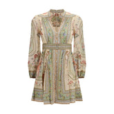 Rochie casual din in multicolor Zimmermann