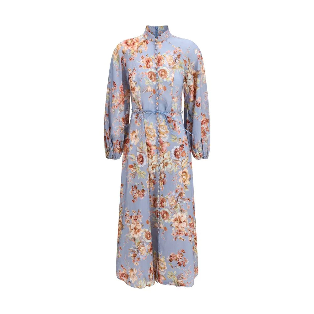 Zimmermann Multicolor Linen Long Dress