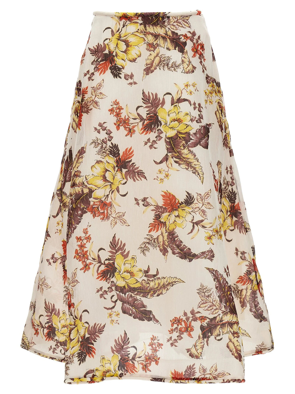 Zimmermann Multicolor Linen Midi Skirt - 3