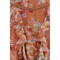 Zimmermann Orange Cotton Long Skirt