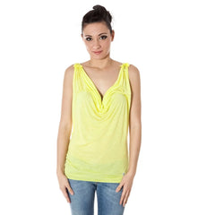 Zuelements Yellow Viscose Women Top - S - Tank Tops