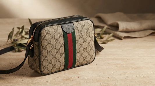Gucci Beige Fabric Shoulder Bag - Timeless GG Monogram Craft