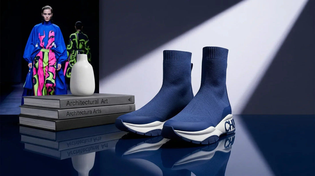 Tyylikkyyden mestari: Jimmy Choo siniset saappaat