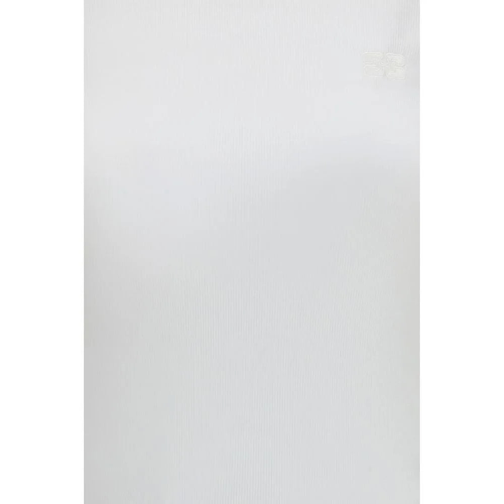 Ganni White Cotton T-Shirt