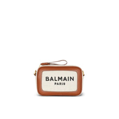 Balmain Brown Cotton Crossbody Bag
