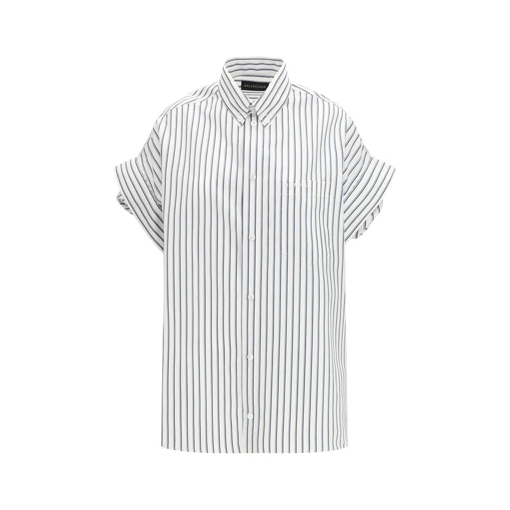 Balenciaga White Cotton Shortsleeve Shirt